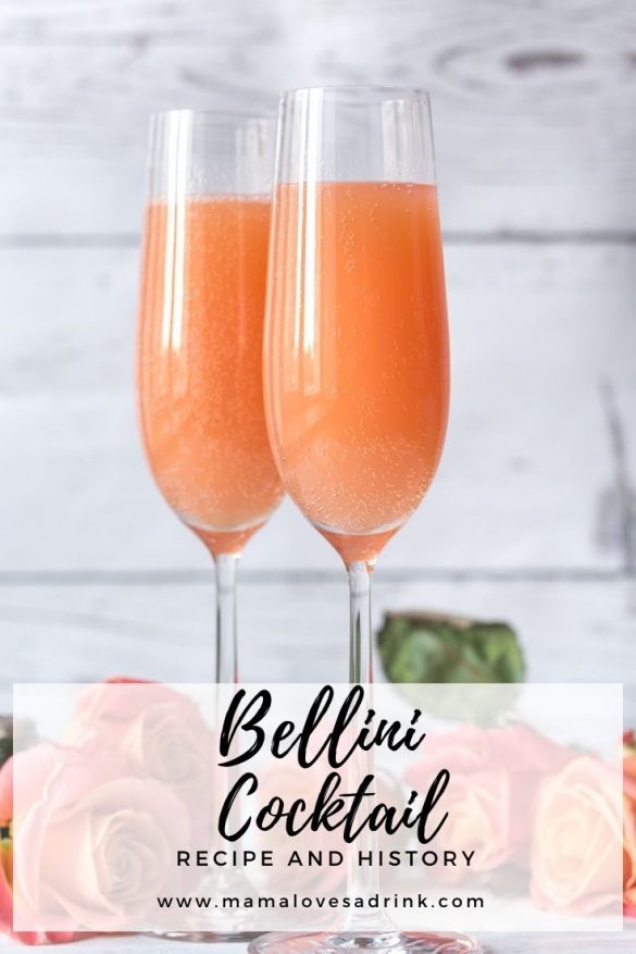 Bellini Cocktail History And Recipe Mama Loves A Drink